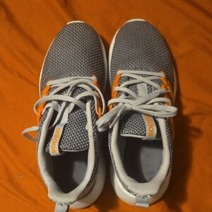 Adidas Mesh Sneakers in Gray and Orange